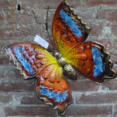 FARFALLA IN FERRO BATTUTO ALI TRAFORATE VERNICIATA PER ESTERNO - ART F 208 FR - Colore N 23 - immagine 2