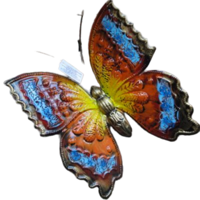 FARFALLA IN FERRO BATTUTO ALI TRAFORATE VERNICIATA PER ESTERNO - ART F 208 FR - Colore N 23