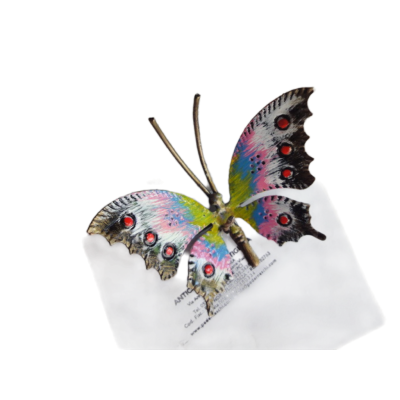 FARFALLA IN FERRO BATTUTO cm 8 x 5 - ART F 104 FR - colore n. 12