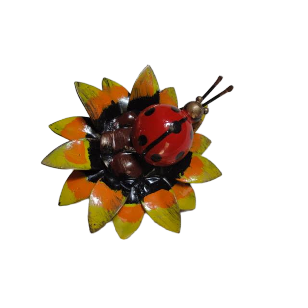 GIRASOLE CON COCCINELLA PORTAFORTUNA - ART C 55 0 FR