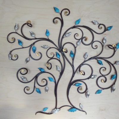 Attaccapanni decorativo a parete in ferro battuto albero della vita - ART BF COLORE G FRB