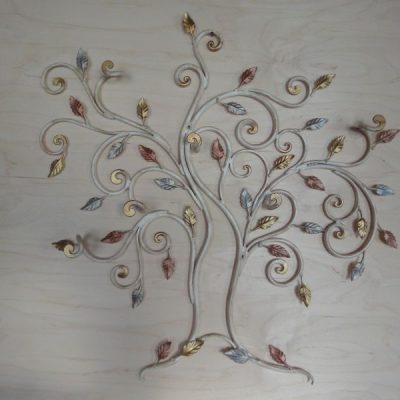 Attaccapanni decorativo a parte in ferro battuto albero della vita. ART BF COLORE B FRB -