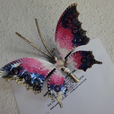 FARFALLA IN FERRO BATTUTO cm 8 x 5 - ART F 104 FR - colore n.14