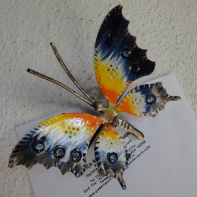 FARFALLA IN FERRO BATTUTO cm 8 x 5 - ART F 104 FR - colore n.21