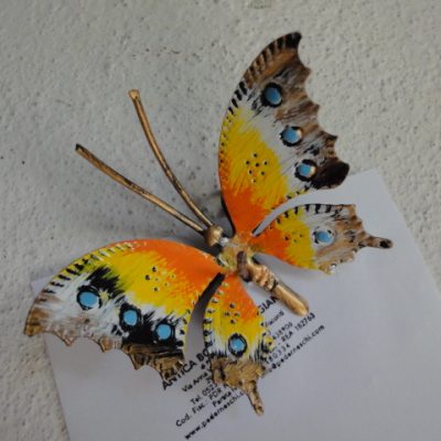 FARFALLA IN FERRO BATTUTO cm 8 x 5 - ART F 104 FR - colore n.24