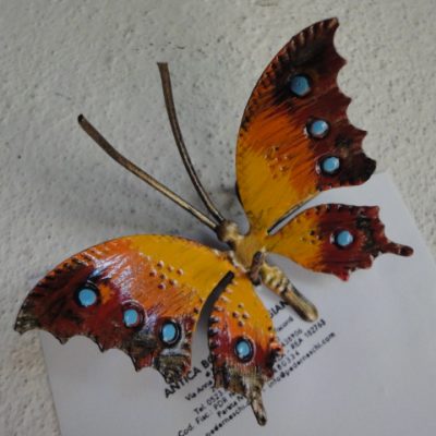 FARFALLA IN FERRO BATTUTO cm 8 x 5 - ART F 104 FR - colore n.23