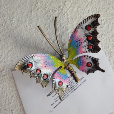 FARFALLA IN FERRO BATTUTO cm 8 x 5 - ART F 104 FR - colore n. 12