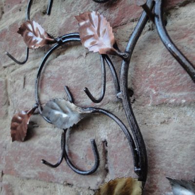 Porta chiavi o appendino da parete in ferro battuto albero della vita - ART 501 FR PED COL 3 - 6 P -