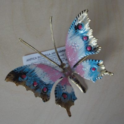 FARFALLA IN FERRO BATTUTO cm 8 x 5 - ART F 104 FR - colore n.31