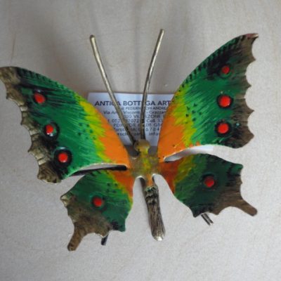 FARFALLA IN FERRO BATTUTO cm 8 x 5 - ART F 104 FR - colore n.33