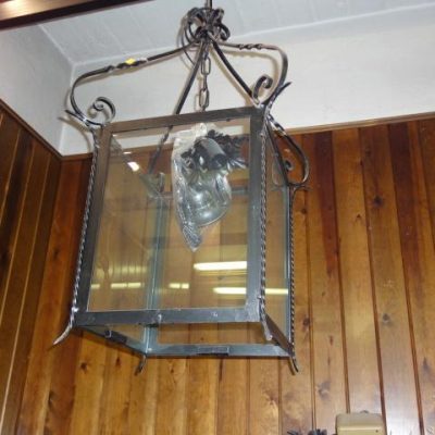 LANTERNA QUADRATA IN FERRO BATTUTO - ART 1 PED -