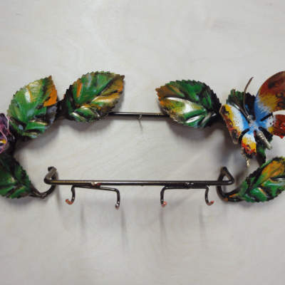 Porta chiavi o appendino da parete in ferro battuto - ART P81 FR - colore n 6