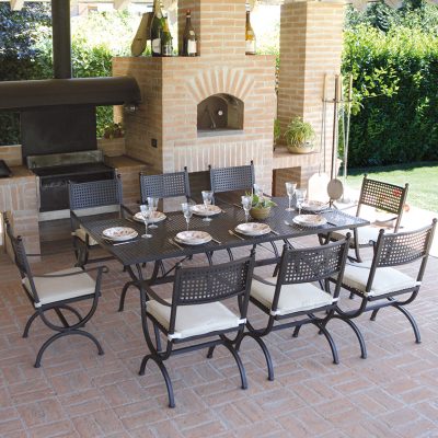 TAVOLO DA GIARDINO CON POLTRONCINE - ART RTF65 MOIPED -