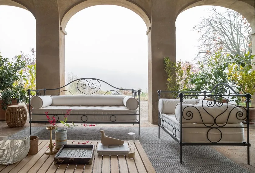 Poltrona da giardino in ferro battuto - ART MORPOS AURORA UNOPIU" - - immagine 4