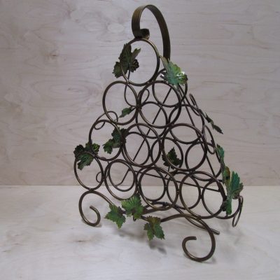 Cantinetta porta bottiglie in ferro battuto piramide 10 posti – ART B 38 POL FER –