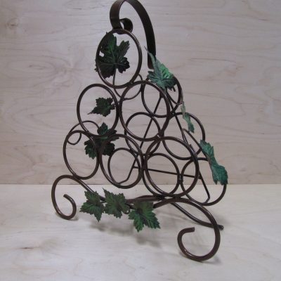 Cantinetta porta bottiglie in ferro battuto piramide 6 posti – ART B 40 POL FER –