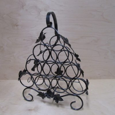 Cantinetta porta bottiglie in ferro battuto piramide 10 posti – ART B 41 NA FER –