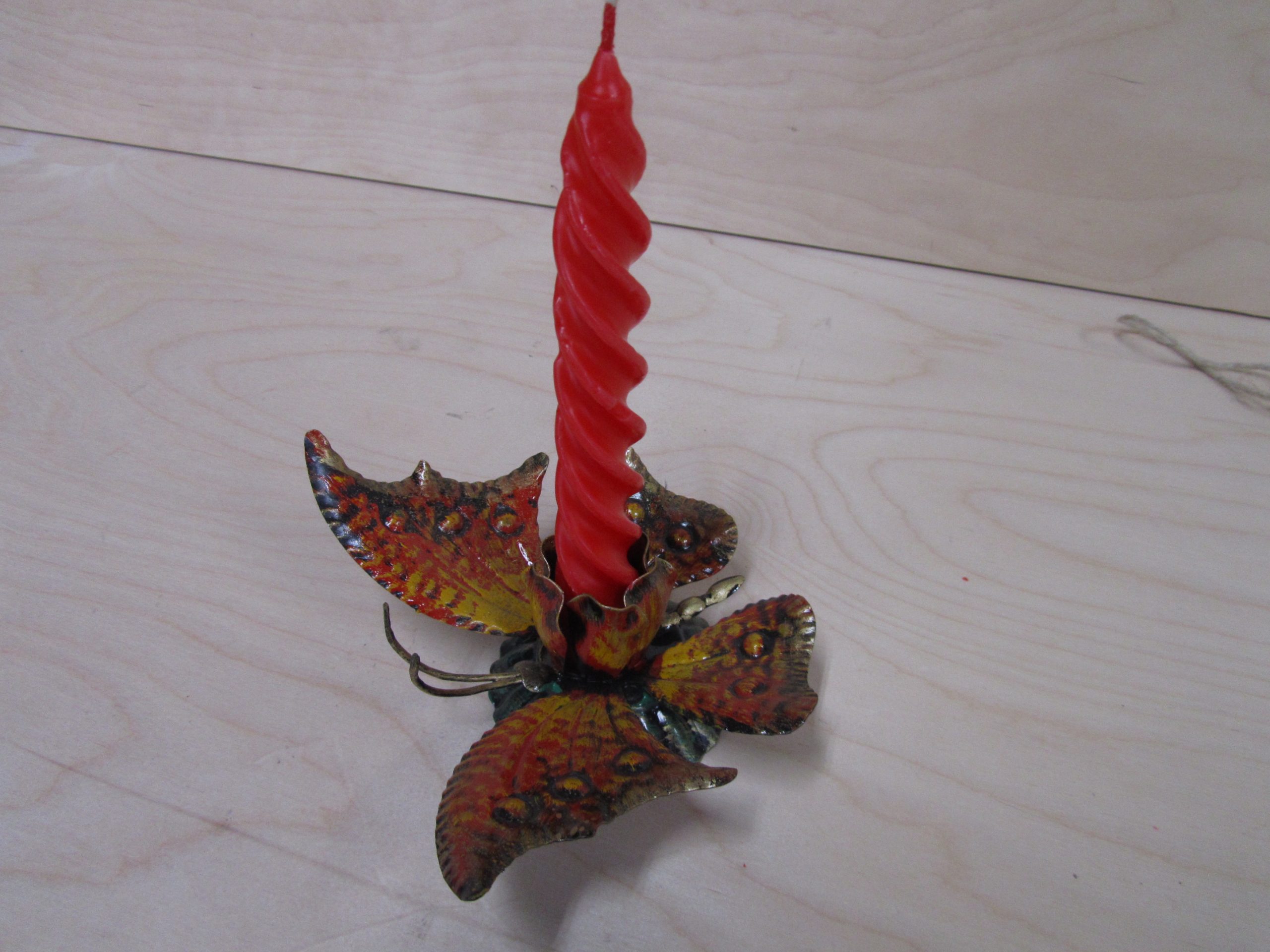 Farfalla porta candela in ferro battuto – ART F 107 PED – Colore n 38 - immagine 3