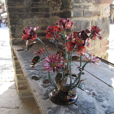 Centrotavola floreale in ferro battuto – ART 1010 5 FM  PED -